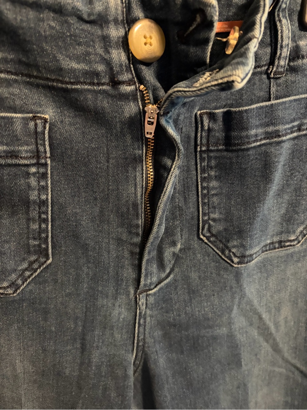 Anthropologie Wide-Leg Jeans in Dark Blue Wash Ankle / crop depending on height - Picture 4 of 8